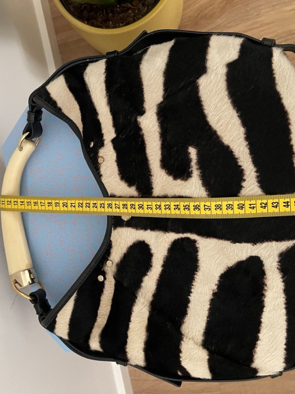 Rare Vintage YSL Mombasa Bag in Zebra Print Pony Hair - Picture 14 of 16